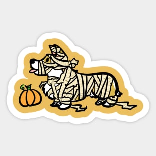 Mummy Corgi Sticker